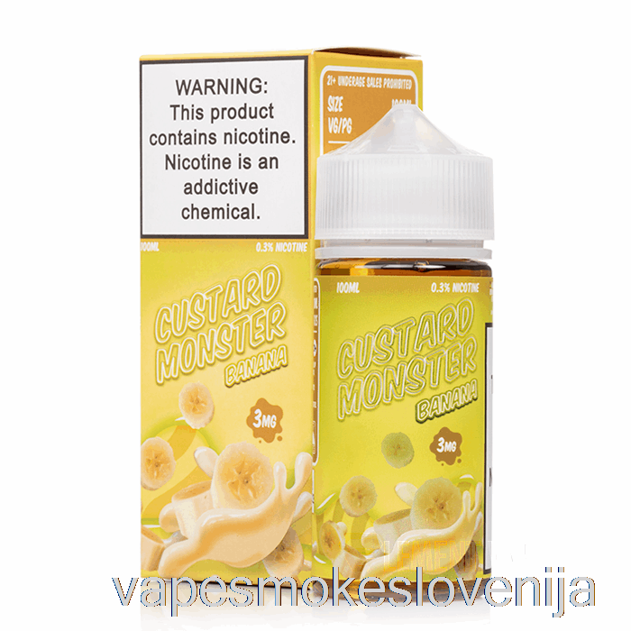 Vape Slovenija Banana - Custard Monster - 100ml 6mg
